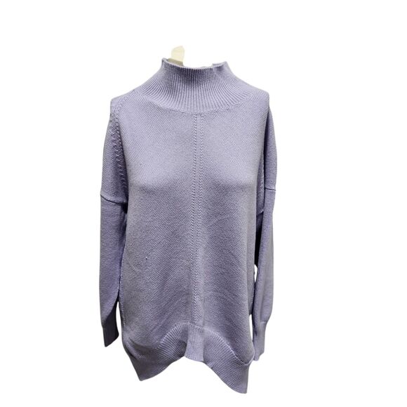Maeve Anthropolgie Crystal Tunic Sweater Womens SZ XL Lavender Mock Neck Casual - Picture 1 of 4